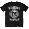Boston Skull Slim Fit T-shirt(Godsmack Boston Skull Slim Fit T Shirt 413250) -ROCABILIA CLOTHING SALE 413250F