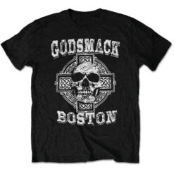 Boston Skull Slim Fit T-shirt(Godsmack Boston Skull Slim Fit T Shirt 413250)