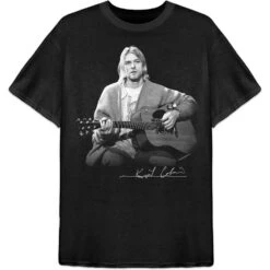 Guitar Live Photo T-shirt(Nirvana Guitar Live Photo T Shirt 417003)