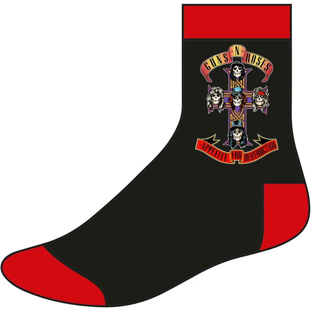 Appetite Cross (Size 8 - 12) Socks(Guns N Roses Appetite Cross Size 8 12 Socks 418910) 3 Appetite Cross (Size 8 - 12) Socks(Guns N Roses Appetite Cross Size 8 12 Socks 418910)