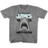 Gray White Kids Childrens T-shirt(Jaws Gray White Kids Childrens T Shirt 420168) 1 Gray White Kids Childrens T-shirt(Jaws Gray White Kids Childrens T Shirt 420168) -ROCABILIA CLOTHING SALE 420168F
