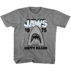 Gray White Kids Childrens T-shirt(Jaws Gray White Kids Childrens T Shirt 420168)