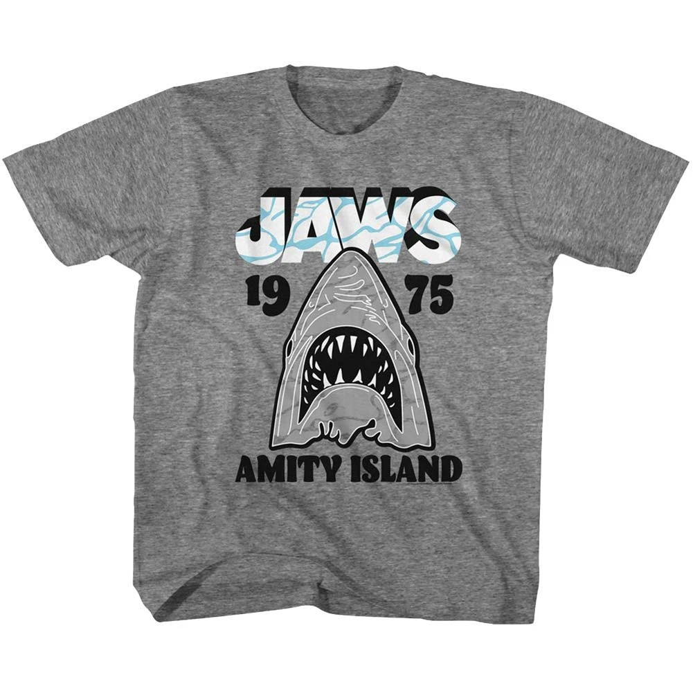 Gray White Kids Childrens T-shirt(Jaws Gray White Kids Childrens T Shirt 420168) 3 Gray White Kids Childrens T-shirt(Jaws Gray White Kids Childrens T Shirt 420168)