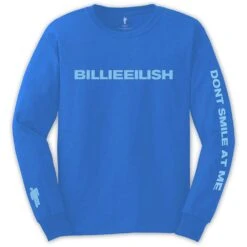 Smile (Back & Arm Print) Long Sleeve(Billie Eilish Smile Back Arm Print Long Sleeve 420972)