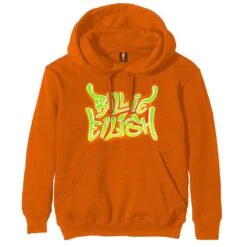 Airbrush Flames Blohsh (Back Print) Hooded Sweatshirt(Billie Eilish Airbrush Flames Blohsh Back Print Hooded Sweatshirt 420974)