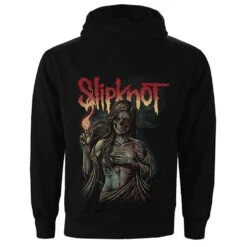 Burn Me Away (Back Print) Zippered Hooded Sweatshirt(Slipknot Burn Me Away Back Print Zippered Hooded Sweatshirt 422732) -ROCABILIA CLOTHING SALE 422732B