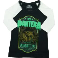 Snakebite XXX Label Ladies Raglan Tee Junior Top(Pantera Snakebite Xxx Label Ladies Raglan Tee Junior Top 425009)