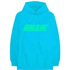 Logo & Blohsh (Back Print) Hooded Sweatshirt(Billie Eilish Logo Blohsh Back Print Hooded Sweatshirt 425030)