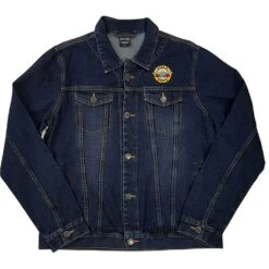 Classic Logo (Back Print) Denim Jacket(Guns N Roses Classic Logo Back Print Denim Jacket 425340)