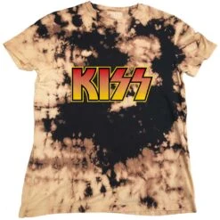 Classic Logo (Dip-Dye) Tie Dye T-shirt(Kiss Classic Logo Dip Dye Tie Dye T Shirt 425364)