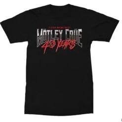 40 Years (Back Print) Slim Fit T-shirt(Motley Crue 40 Years Back Print Slim Fit T Shirt 425645)