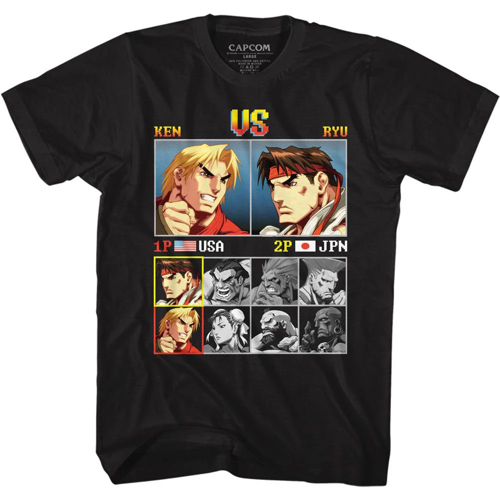 Ken Vs Ryu T-shirt(Street Fighter Ken Vs Ryu T Shirt 426580) 3 Ken Vs Ryu T-shirt(Street Fighter Ken Vs Ryu T Shirt 426580)