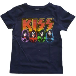 Logo, Faces & Icons Kids Tee Childrens T-shirt(Kiss Logo Faces Icons Kids Tee Childrens T Shirt 426888)