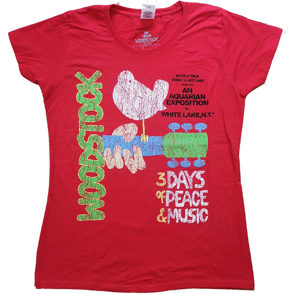 Vintage Classic Poster Ladies T-Shirt Junior Top(Woodstock Vintage Classic Poster Ladies T Shirt Junior Top 427023) 3 Vintage Classic Poster Ladies T-Shirt Junior Top(Woodstock Vintage Classic Poster Ladies T Shirt Junior Top 427023)
