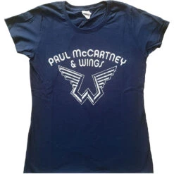 Wings Logo Ladies T-Shirt Junior Top(Paul Mccartney Wings Logo Ladies T Shirt Junior Top 427705)