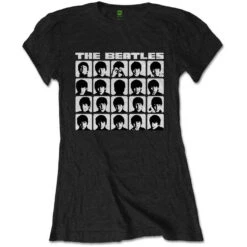 Hard Days Night Faces Mono Ladies T-Shirt Junior Top(Beatles Hard Days Night Faces Mono Ladies T Shirt Junior Top 427823)