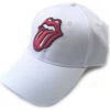 Classic Tongue (White) Baseball Cap(Rolling Stones Classic Tongue White Baseball Cap 428011) -ROCABILIA CLOTHING SALE 428011F