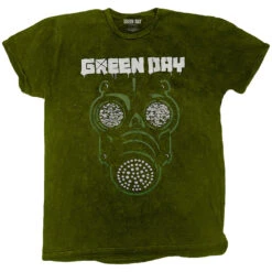 Gas Mask (Dip-Dye) Tie Dye T-shirt(Green Day Gas Mask Dip Dye Tie Dye T Shirt 428990)