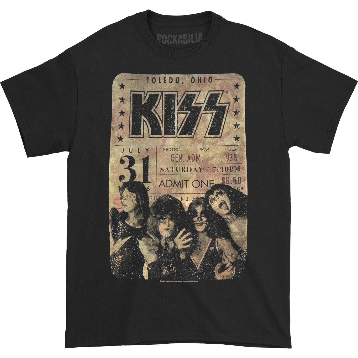 Concert Ticket Slim Fit T-shirt(Kiss Concert Ticket Slim Fit T Shirt 431320) 3 Concert Ticket Slim Fit T-shirt(Kiss Concert Ticket Slim Fit T Shirt 431320)