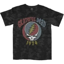 1974 (Dip-Dye) Tie Dye T-shirt(Grateful Dead 1974 Dip Dye Tie Dye T Shirt 431486)