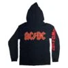 AC/DC PWR UP Softhand Screen Print On Black Hooded Sweatshirt(Ac Dc Pwr Up Softhand Screen Print On Black Hooded Sweatshirt 433387) -ROCABILIA CLOTHING SALE 433387F