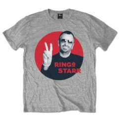 Peace Red Circle T-shirt(Ringo Starr Peace Red Circle T Shirt 435611)