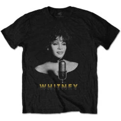 Black & White Photo T-shirt(Whitney Houston Black White Photo T Shirt 435969)