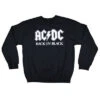 AC/DC Back In Black Crew Neck Fleece Sweatshirt(Ac Dc Back In Black Crew Neck Fleece Sweatshirt 436288)