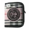 Pink Plaid Seal Emblem Patch Zipper Womens Wallet Girls Wallet(Ramones Pink Plaid Seal Emblem Patch Zipper Womens Wallet Girls Wallet 436731) -ROCABILIA CLOTHING SALE 436731F