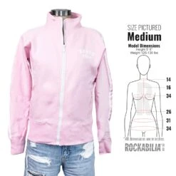 Pink Jogger Track Jacket Girls Jacket(Spice Girls Pink Jogger Track Jacket Girls Jacket 437034) -ROCABILIA CLOTHING SALE 437034S