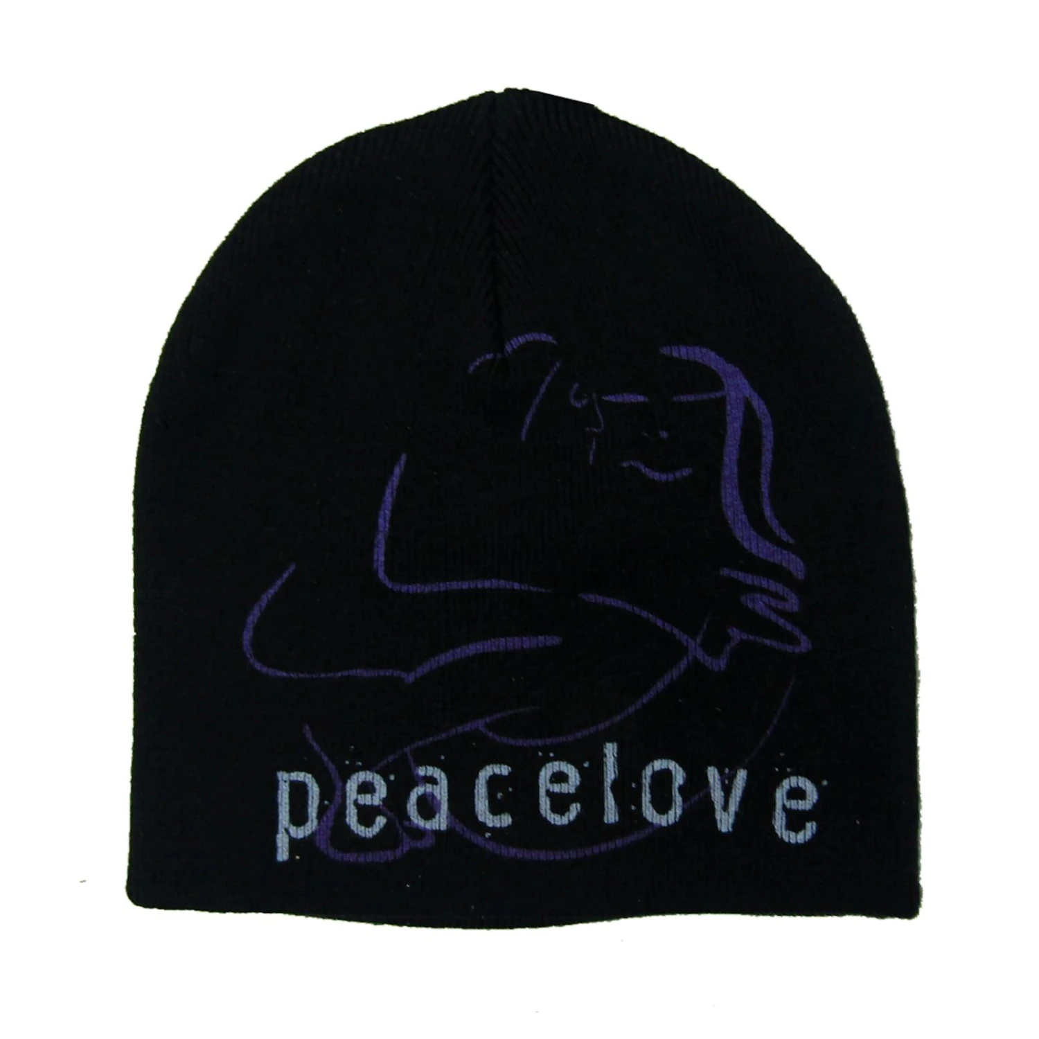 Peace & Love Black Beanie Hat Beanie(John Lennon Peace Love Black Beanie Hat Beanie 437224) 4 Peace & Love Black Beanie Hat Beanie(John Lennon Peace Love Black Beanie Hat Beanie 437224) - Image 2