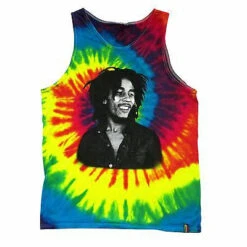 Bust Image Tie Dye Tank Top Mens Tank(Bob Marley Bust Image Tie Dye Tank Top Mens Tank 437322)