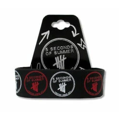 Circles Logo Black Rubber Wristband Rubber Bracelet(5 Seconds Of Summer Circles Logo Black Rubber Wristband Rubber Bracelet 438103)