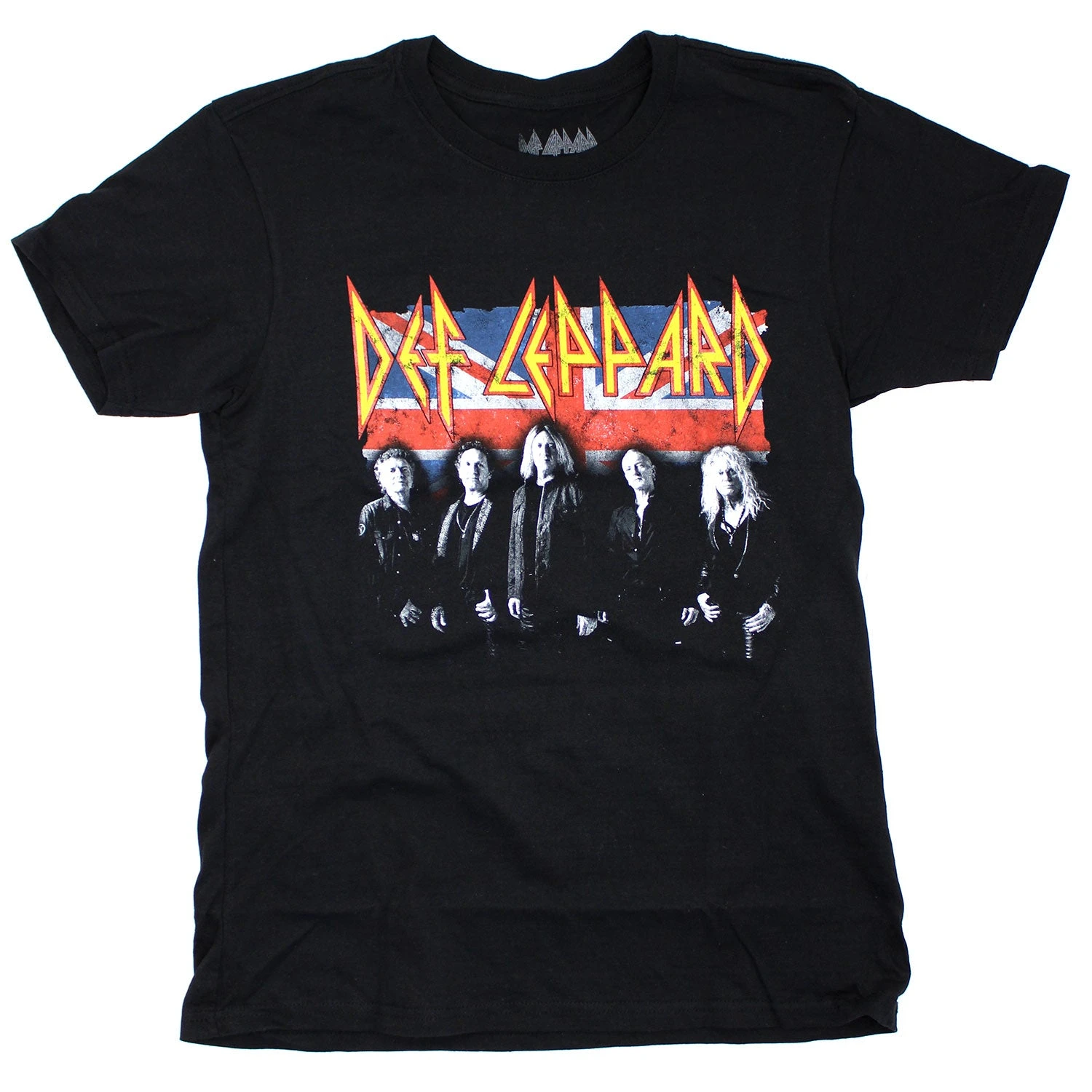 Lineup Black With Grinding T-shirt(Def Leppard Lineup Black With Grinding T Shirt 438630) 3 Lineup Black With Grinding T-shirt(Def Leppard Lineup Black With Grinding T Shirt 438630)