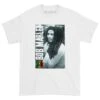 Boxed Hand On Chin Photo & Vertical Logo T-shirt(Bob Marley Boxed Hand On Chin Photo Vertical Logo T Shirt 438829) -ROCABILIA CLOTHING SALE 438829F