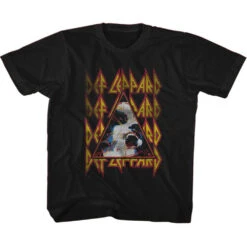 Def Leppard Hysteria Face And Logos Kids Childrens T-shirt(Def Leppard Def Leppard Hysteria Face And Logos Kids Childrens T Shirt 439593)
