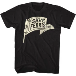 Save Ferris Pennant T-shirt(Ferris Beuller S Day Off Save Ferris Pennant T Shirt 439611)