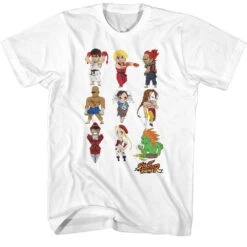 Street Fighter Chibi Characters Stacked T-shirt(Street Fighter Street Fighter Chibi Characters Stacked T Shirt 440380)