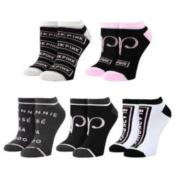 Mixed Logo 5 Pair Ankle Socks Socks(Blackpink Mixed Logo 5 Pair Ankle Socks Socks 441232)
