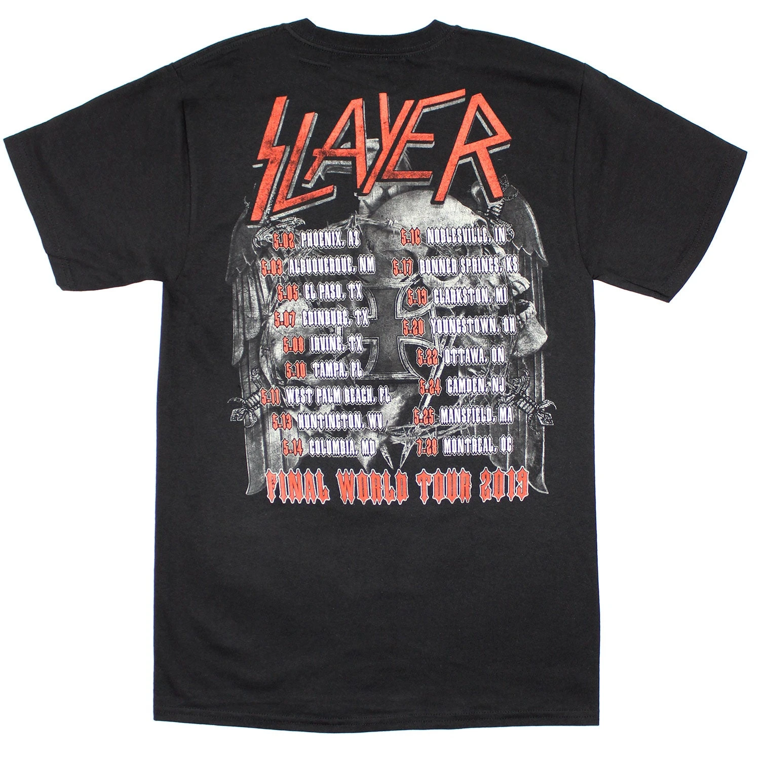 Final World Tour 2019 T-shirt(Slayer Final World Tour 2019 T Shirt 441278) 4 Final World Tour 2019 T-shirt(Slayer Final World Tour 2019 T Shirt 441278) - Image 2