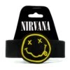 Smiley Face Silicone Wristband Rubber Bracelet(Nirvana Smiley Face Silicone Wristband Rubber Bracelet 443734) -ROCABILIA CLOTHING SALE 443734F