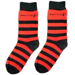 Knotfest Red And Black Striped Socks Socks(Slipknot Knotfest Red And Black Striped Socks Socks 443757)