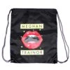 Mouth & Stars Logo Drawstring Backpack(Meghan Trainor Mouth Stars Logo Drawstring Backpack 443966)
