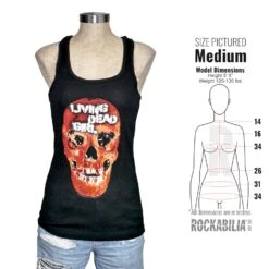 Living Dead Girl Junior Tank Top Womens Tank(Rob Zombie Living Dead Girl Junior Tank Top Womens Tank 444749) -ROCABILIA CLOTHING SALE 444749S