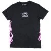 Smileys & Pink Flames T-shirt(Bad Bunny Smileys Pink Flames T Shirt 444821) -ROCABILIA CLOTHING SALE 444821F