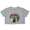 AC/DC Highway To Hell Circle Ladies Crop Top Junior Top(Ac Dc Highway To Hell Circle Ladies Crop Top Junior Top 444944) -ROCABILIA CLOTHING SALE 444944F