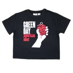 American Idiot Ladies Crop Top Junior Top(Green Day American Idiot Ladies Crop Top Junior Top 444948)