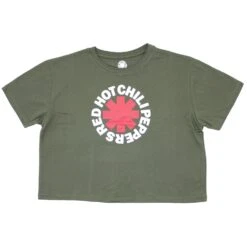 Classic Asterisk Ladies Crop Top Junior Top(Red Hot Chili Peppers Classic Asterisk Ladies Crop Top Junior Top 444960)
