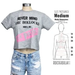 NMTB Original Album Ladies Crop Top Junior Top(Sex Pistols Nmtb Original Album Ladies Crop Top Junior Top 444963) -ROCABILIA CLOTHING SALE 444963S