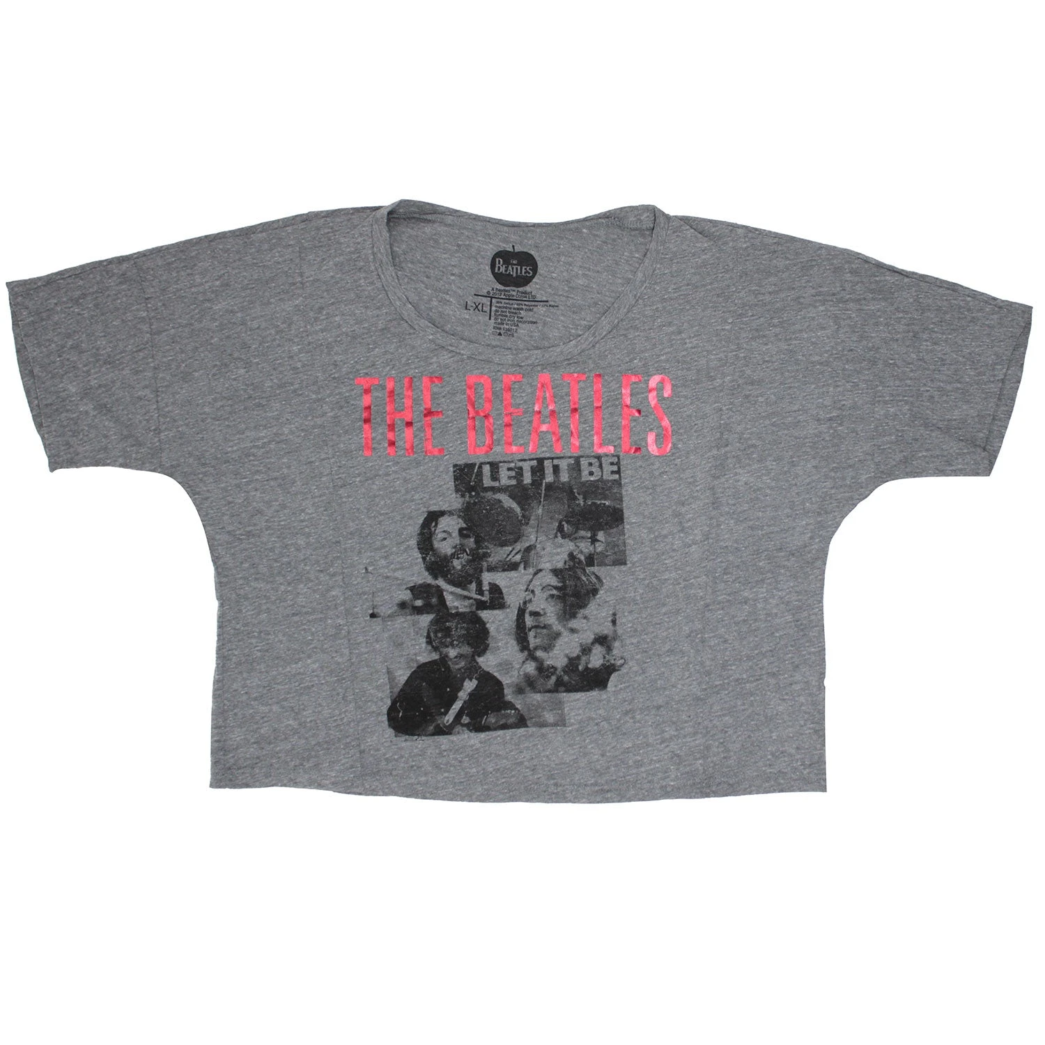 Let It Be With Red Foil Logo Crop Top Junior Top(Beatles Let It Be With Red Foil Logo Crop Top Junior Top 445561) 3 Let It Be With Red Foil Logo Crop Top Junior Top(Beatles Let It Be With Red Foil Logo Crop Top Junior Top 445561)